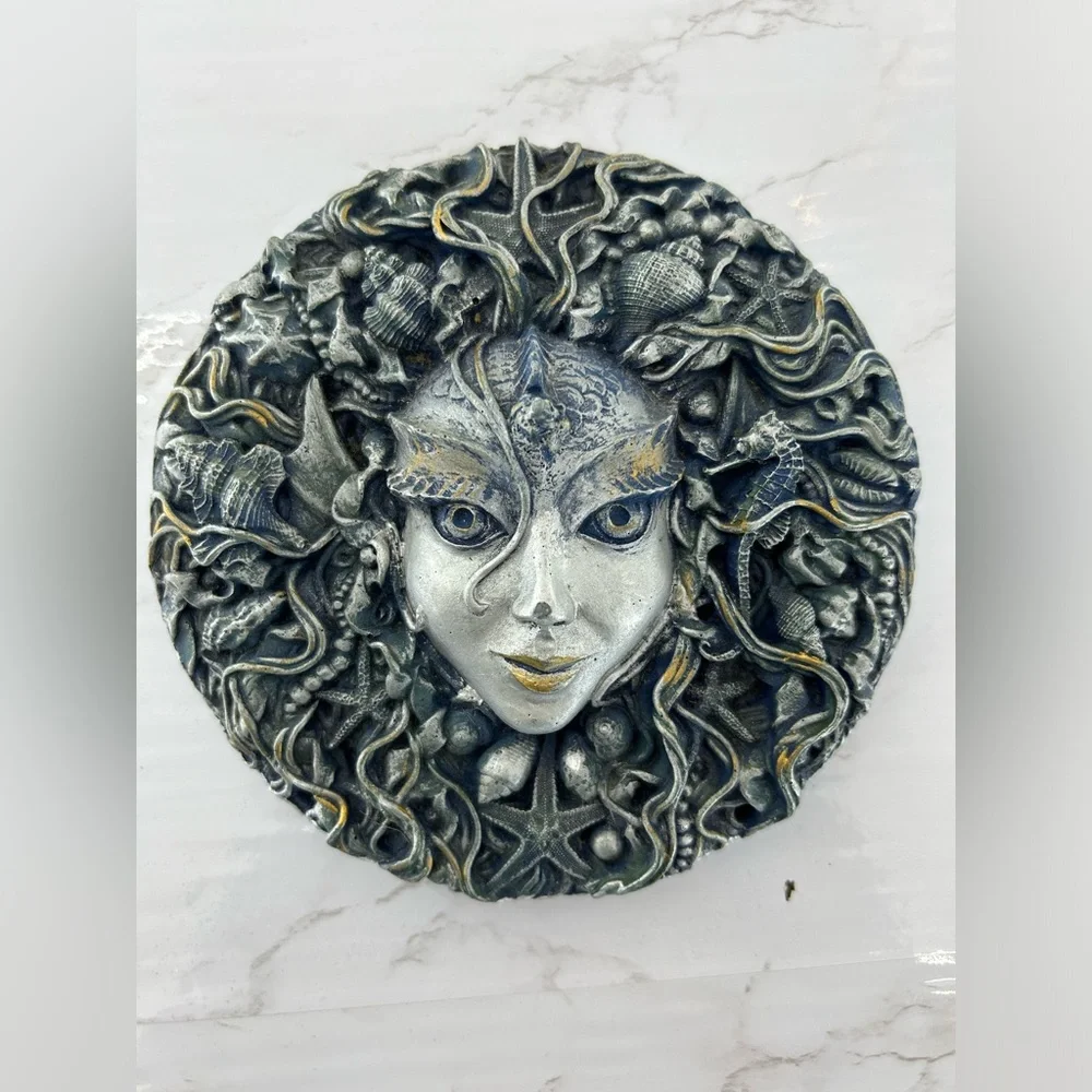 Pacific Giftware PT Mari Sea Goddess Resin Figurine Wall Plaque